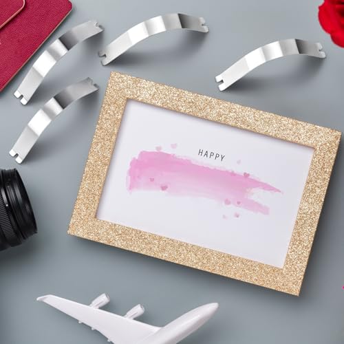 Image of Wonderjune 100 Pcs Spring Clips Picture Frame Clip Bulk 85x9mm Photo Frame Hardware Accessories Metal Picture Frame Retaining Clips DIY Backing Clip for Hanging Canvas Artwork Paintings Craft
