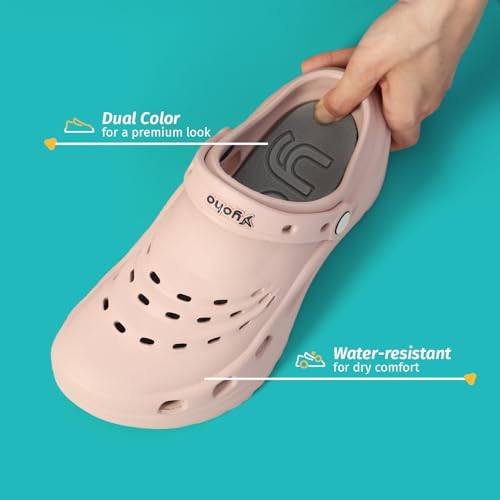 Image of YOHO High Heel Clogs for Women | Waterproof Monsoon Footwear & Rainy Sandals | Lightweight Cushioned Chappal