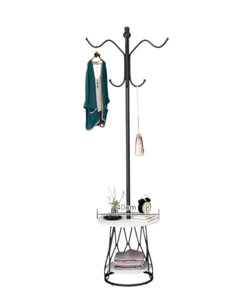 Iwenzhkpa Black Coat Rack Coat Stand Creative Rack Living Room Home Hanger Marble Bedroom Floor Metal Rackfree Standing Freestanding(Black)