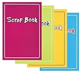 WF Graham Álbum de recortes, juego de 4 libros de recortes para adultos y niños, libro de arte, bloc de bocetos, juego de libros de recortes de papel de colores, bloc de dibujo para niños