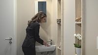 hansgrohe Wasserhahn Talis E (Armatur mit Auslauf Höhe 80mm und Zugstangen-Ablaufgarnitur) Chrom – Ansicht 2