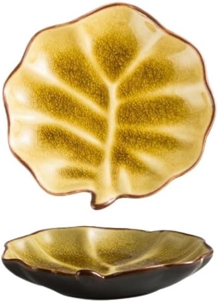 Dessert Plate Table Dessert Cold Dish Small Plate Ceramic Snack Plate Living Room Candy Plate Reusable Plates (A)