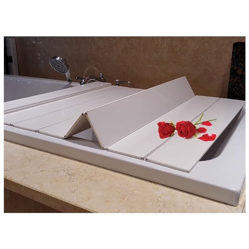 Bandeja de baño plegable de PVC multifuncional, cubierta antideslizante, tamaño estándar, perfecta para relajarse y descansar en tu baño