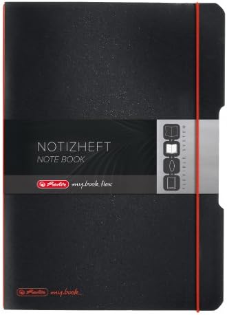Herlitz my.book flex 11408648 notes A4, w kratkę i w linię, okładka z polipropylenu, 40 kartek, różowy