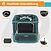 DAISTERN Hundekorb Fahrrad Vorne bis 3KG, Hundefahrradkorb mit Montagehalter Φ53mm, Rucksack Schultertasche Autositz mit Atmungsaktives Netzfenster, wasserdichtes Sitzkissen für kleine Hunde