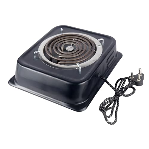 Image of BLUE TRAX ECW1 2000W Electric Coil Cooking Stove, Single Burner Radiant Hot Plate, G Coil Cooktop for Home & Hostel, Works with All Metal Cookware, Ocean Silver - hotplate galaxy- SILVER