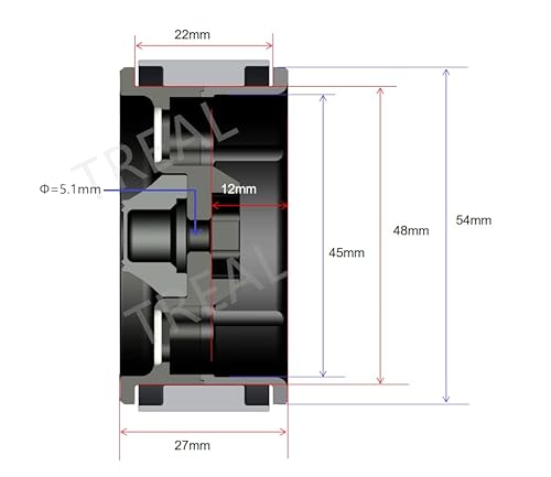 Treal 1.9 Beadlock Wheel Rims Heavy Duty Cnc Aluminum 4Pcs-Set For 1:10 Rc Crawler Trx-4 Axial Scx10 Ii (Black) #TOP6