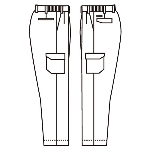 [ミドリ安全] 作業服 カーゴスラックス メンズ ワイド 帯電防止 エコマーク認定 RC583C 下 ミストブルー M
