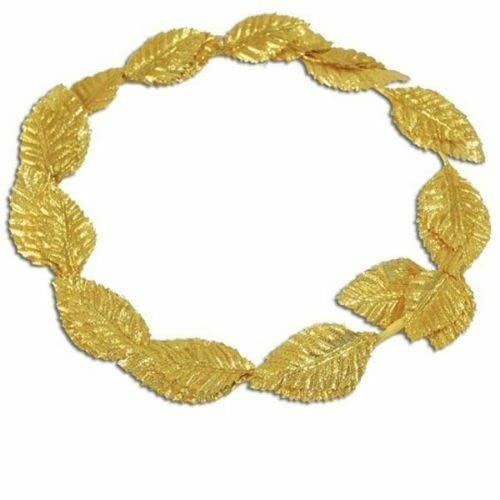 jokeshop Gold Roman Laurel Wreath Golden Leaf Crown Headdress Roman Greek Vine Headband Toga Headwear