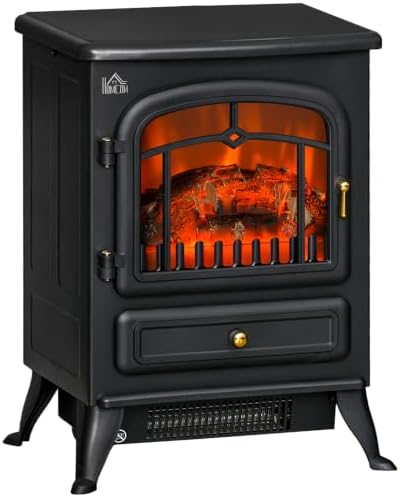 HOMCOM Freestanding Electric Fireplace Indoor Heater 1000/2000W i...