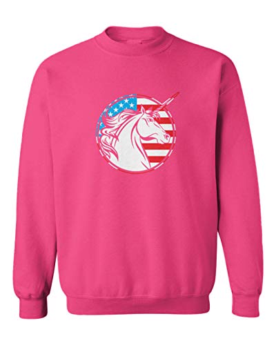 American Unicorn - Profile USA Murica Toddler Fleece Crewneck Sweater