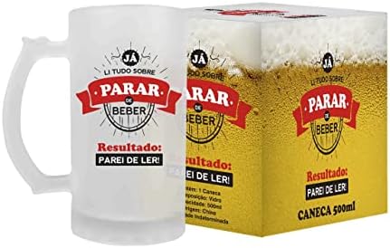 Caneca de Vidro Premium 500ml para Cerveja Chopp Presente Amigo O...