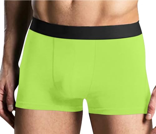 Knaughty Knickers Daddy Mens Neon Yellow Boxer Briefs Stretchy No Fly with Sexy Colorful Adult Design2