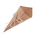 Yalulu 50Pcs Brown/Black Wedding Favors Kraft Paper Cones Candy Boxes Ice Cream Flower Holder DIY Wedding Table Decor Party Gift Box (Brown)