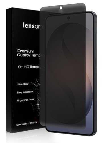 Image of Lensarmor Compatible with Galaxy S26 / S26 Plus Privacy Screen Protector (1 Pack) - Premium 0.18mm Borderless Tempered Glass, Military-Grade Protection, Ultrasonic Fingerprint Compatible