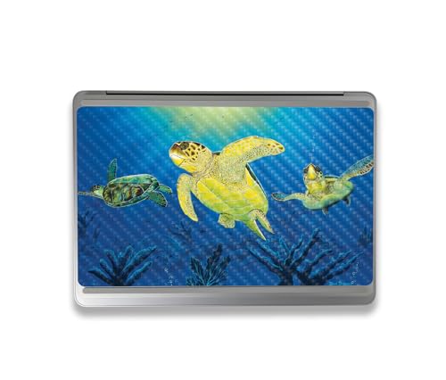 Image of MightySkins Carbon Fiber Skin Compatible with Microsoft Surface Laptop Studio 2 (2023) Full Wrap Kit - Turtle Dreams | Protective, Durable Textured Carbon Fiber Finish | Made in The USA