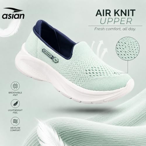 Image of ASIAN Style Walk-31 Women's Walking Shoes | Ultra-Lightweight Slip-On Shoes with Knit Mesh, Arch Support | Flexible Sole & All-Day Comfort for Daily Use