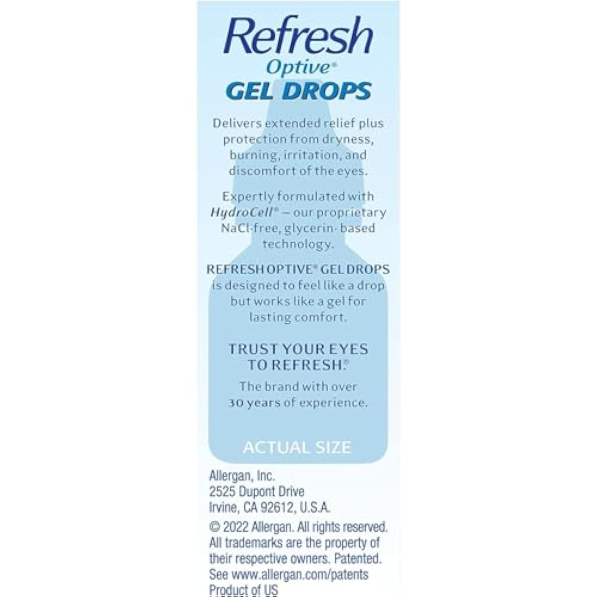 Refresh Optive Gel Drops - 0.33 Fluid Ounce