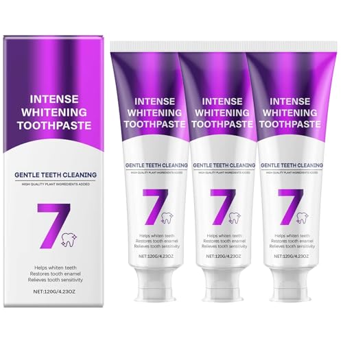 Dentifricio intensivo 7-Pro, smacchiatore profondo, sbiancante per denti sensibili, con 7 probiotici per la salute delle gengive, senza fluoro e morbido, aroma di menta fresca (3)