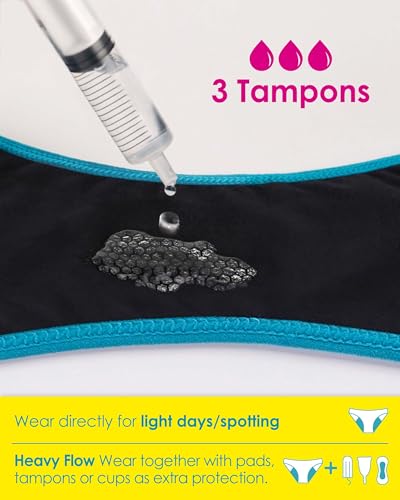 Neione Teen Girls Period Underwear - Leakproof Panties for Tween & First Period Starter, Comfortable Hipster Briefs3