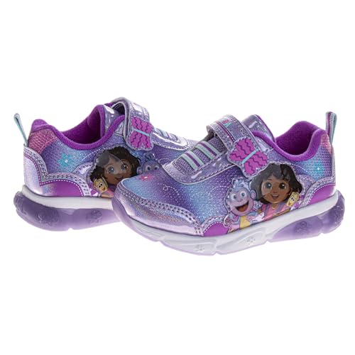 Dora The Explorer Shoes LED Light Up Sneakers - Dora Backpack Boots Athletic Lightweight Breathable Shoe for Kids (Sizes: 6-10 Toddler / 11 Little Kid)4