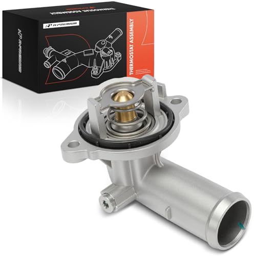 A-Premium Engine Coolant Thermostat Housing Assembly with O-ring Compatible with Jeep Grand Cherokee 2011-2015, Wrangler 2012-2017, Wrangler JK 2018 & Dodge Durango 2011-2015, 3.6L
