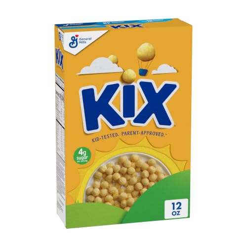 Image of Kix Whole Grain Breakfast Cereal, Corn Cereal Puffs, 12 oz | Crispy Corn Puffs, Good Source of Calcium, 12 Vitamins & Minerals, No Artificial Colors or Flavors