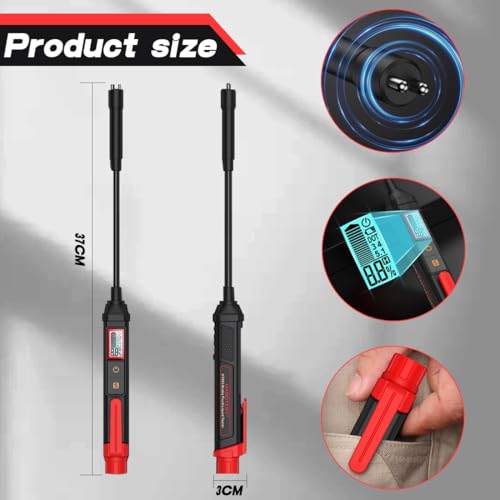 Gohytal Bremsflüssigkeitstester, Bremsflüssigkeitsprüfer Auto Geeignet für Bremsflüssigkeiten DOT3 DOT4 DOT5 mit LED Anzeige Brake Fluid Tester für Auto Fahrzeug Bremsflüssigkeit Tester Stift