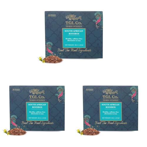 Image of TGL Co. South African Rooibos Tea 16 Tea Bags | Boost Immunity | Rich in Anti Oxidant | Improves Digestions | Boost Heart Health (Pack of 3)