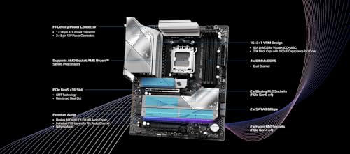 Image of ASRock X870 LiveMixer WiFi AM5 Motherboard | AMD Ryzen 9000 /8000 /7000 | DDR5 8000+ (OC) | Dual USB4 | PCIe 5.0 | WiFi 7 | 16+2+1 Power Phase | 5GbE LAN