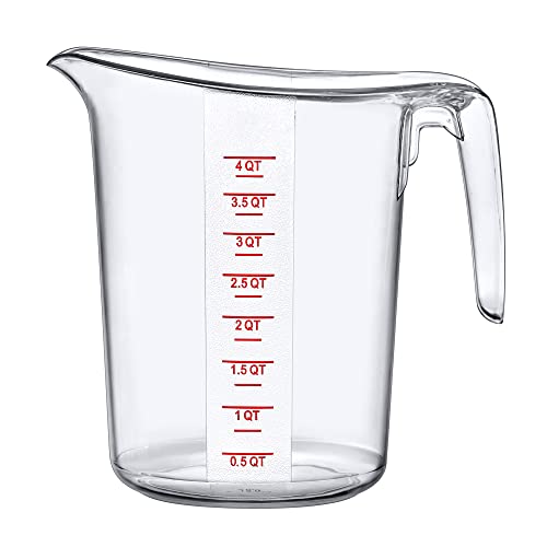 Amazing Abby - Melissa - 128-Ounce Plastic Measuring Pitcher (1-Pack), 16-Cup (4-Quart) Food-Grade Measuring Jug, Unbreakable, Stackable, Dishwasher-Safe, Great for Oil, Vinegar, Flour, and More by Amazing Abby - Image 4