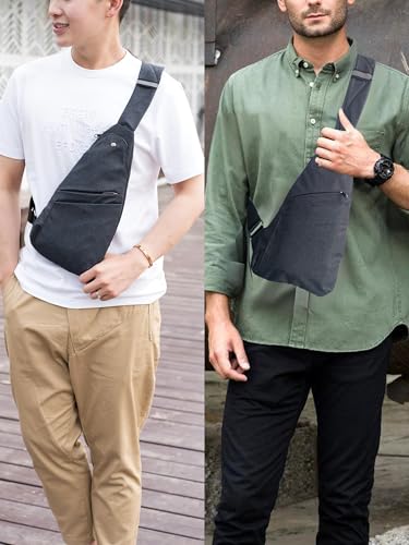 Sling Bag Anti-Thief Crossbody Bag for Men Women Lightweight Personal Pocket Chest Bag for Travel Hiking Camping 5
