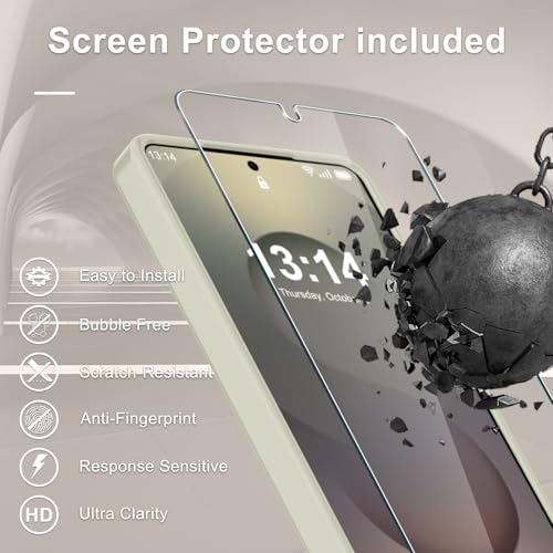 Image of for Samsung Galaxy S26+ Plus Case, Matte Magnetic Phone Cover, Cream White | Fit for MagSafe, Screen Protector included, Shockproof Military Grade Protection, Translucent Frosted Back