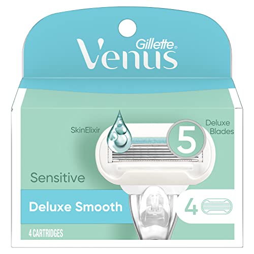 Venus Deluxe Smooth Sensitive Women's Razor Blade Refills, 4 Count #TOP1