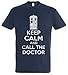 Urban Backwoods Keep Calm and Call The Doctor Hommes T-Shirt Bleu Taille L