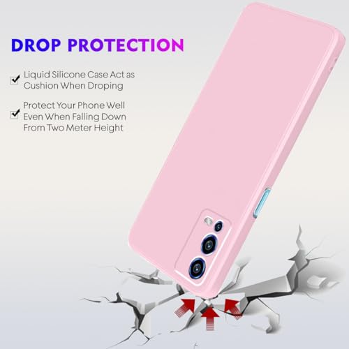 Image of LIRAMARK Silicone Soft Back Cover Case with Micro-Fibre Cloth On Inner Side for Oppo A55 4G (Pink)