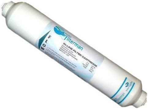 WFM-TAO External Fridge Water Filter Compatible with Samsung, LG, Daewoo, Rangemaster SXS Refrigerators with 1/4" tubing