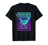 Vintage Roadrunner Gifts Roadrunner Bird Vintage Retro T-Shirt - Unisex-Adults, Unisex-Kids - Black - Short Sleeve - Crew Collar - Classic Fit - Cotton, Polyester Blend - Small