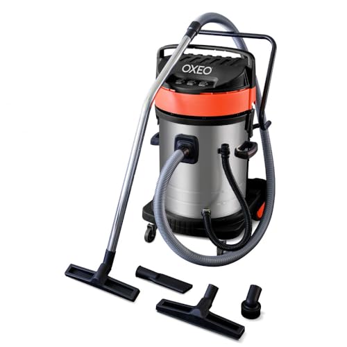 Oxeo Aspirateur Eau et poussière Professionnel 3000W – 70 litres – Tri Moteurs - sans Sac - cuve 70L - livré avec Accessoires