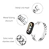 XIHAMA Compatible with Xiaomi Mi Band 9 Smart Bracelet - Stainless Steel Metal Replacement Strap Compatible for Xiaomi Mi Band 9/8 Tracker smartwatch