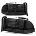 For Dodge Dakota/Durango 4pcs Smoked Lens Clear Corner Headlight+Bumper Lights Kit Replacement