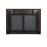 Pleasant Hearth Cl-3000 Carlisle Szklane drzwi kominkowe, czarne, małe