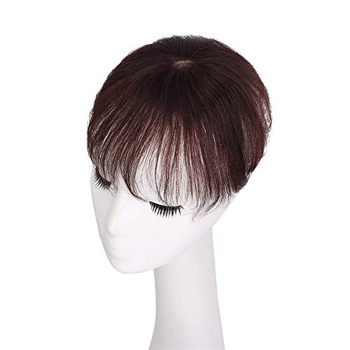 Postiche avec frange naturelle en cheveux courts bouclés noir 25 cm