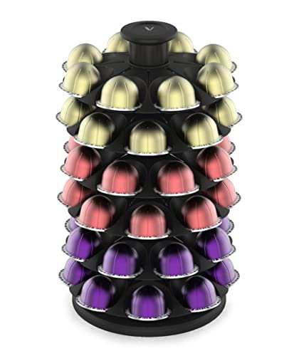 Image of EVERIE Coffee Pod Organizer Holder Carousel Compatible with Nespresso Vertuoline Capsules, Holds 48 Pods, NRS02