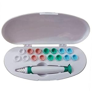 tellaLuna Suction Cup Holder Soft Spiral Ear Wax Cleaner Removal Ear Cleaning Cleaner Too with 16 Heads Tool Kit Green