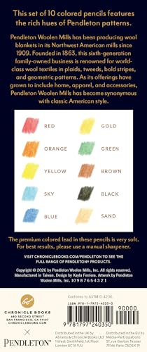 Lápices de colores Chronicle Books Pendleton miniatura 7