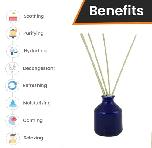 Image of Mkd2 Rise Ceramic Reed Diffuser Pot I Empty Aroma Pot - Set of 3 (Blue) for Home Decor, Decoration, Fragrance, Gifts