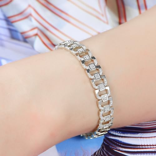 Pulsera estilo Cubana para hombre y mujer de 14K chapado miniatura 3