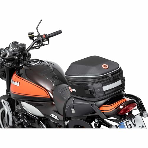 QBag Hecktasche ST08 Abnehmbar für Motorrad – 10-20L – Rucksackfunktion schwarz