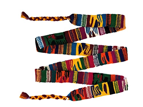 Mayan Arts Colorful Hat Bands, Traditional Graduation Tassel, Handmade Hatband, Wrap Around Self Tie, Belt, Birds, 1 x 55 Inches (Multi-Color Belt Ties)